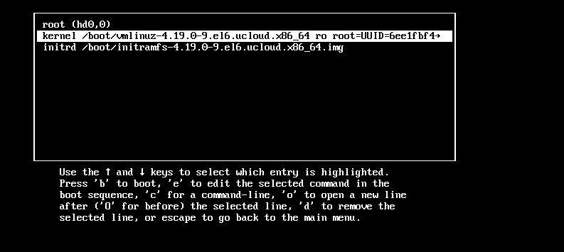 CentOS6 UCloud官方镜像进入单用户模式