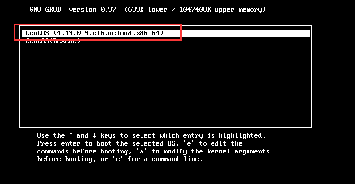 CentOS6 UCloud官方镜像进入单用户模式