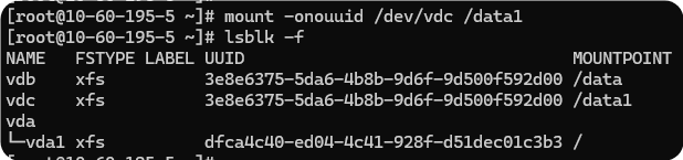 公用云Linux快照创建磁盘挂载问题