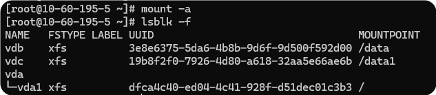 公用云Linux快照创建磁盘挂载问题