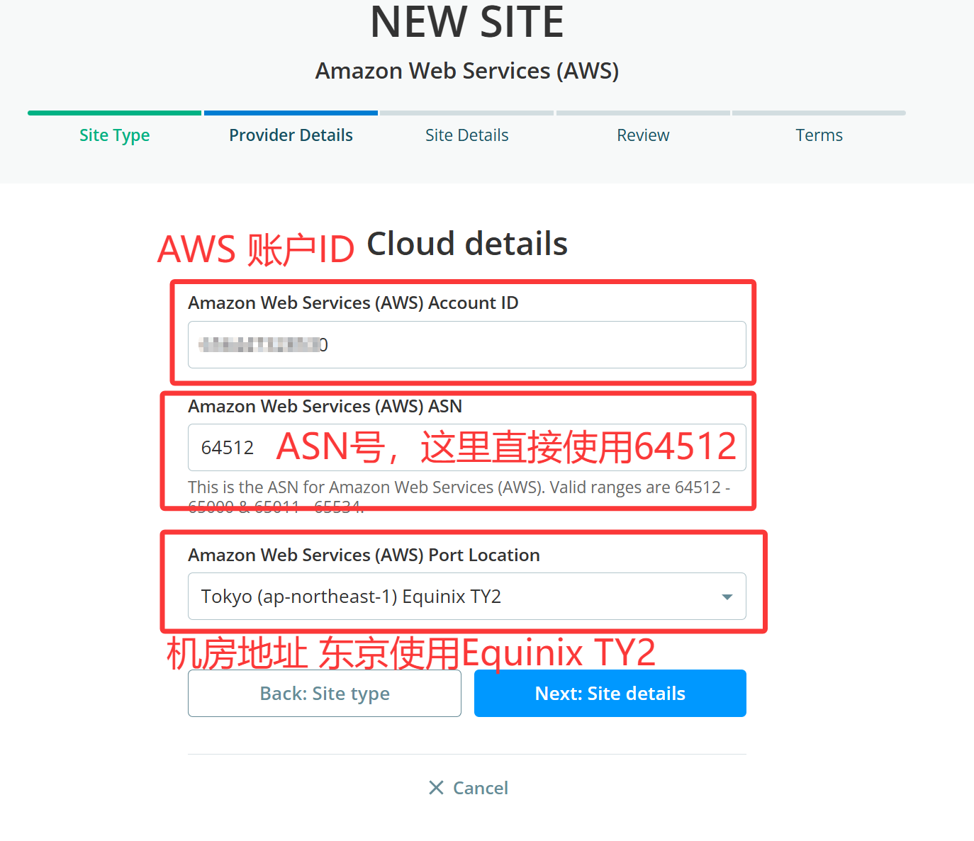 GCP和AWS使用PCCW专线互联