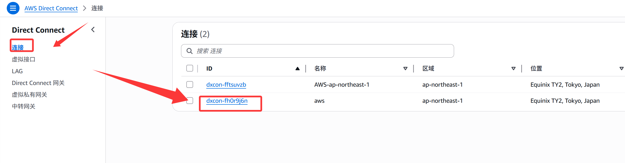 GCP和AWS使用PCCW专线互联