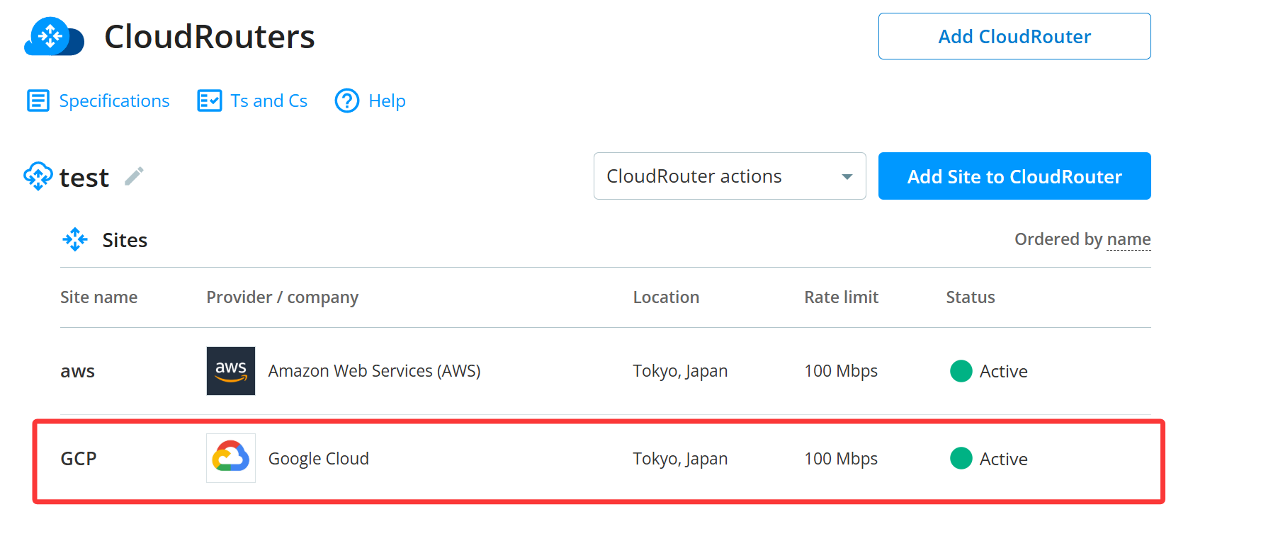 GCP和AWS使用PCCW专线互联